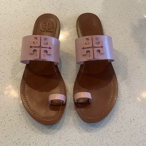 Tory Burch, Miller Toe - Ring Slide, Leather